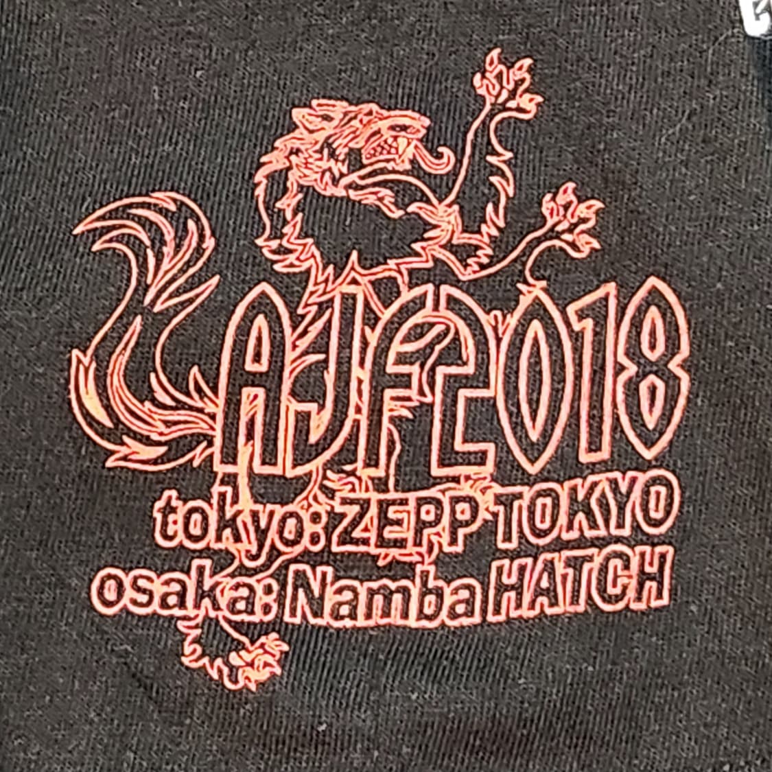 빈티지 AJ 2018 아비렉스풍 그래픽 반팔 티셔츠 블랙 L 상품이미지4