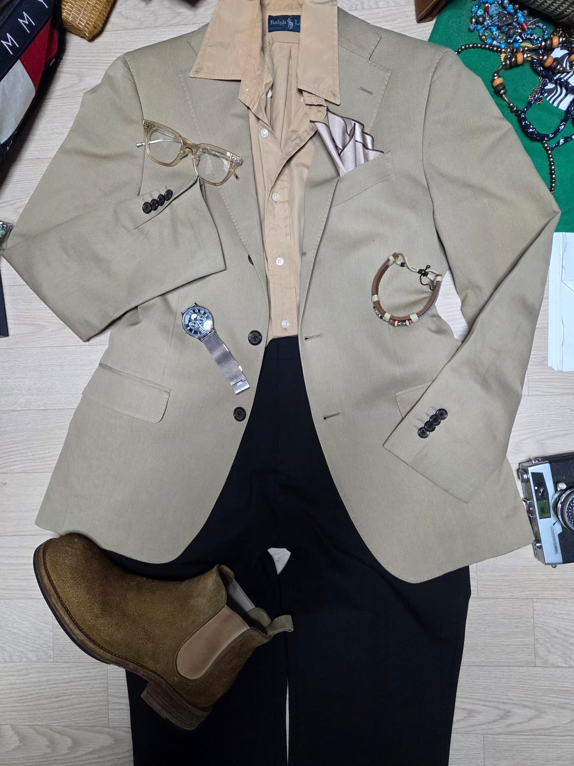 (ITALY)BOONTHE SHOP 헤링본 자켓 수트 블레이저 정장 상품이미지4