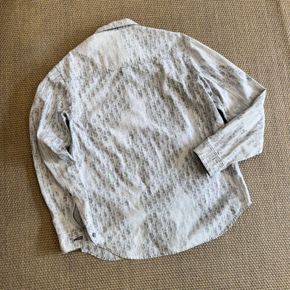 Dior 디올 최상급 일본 데님 디스트레스드 오블리크 샤켓 자켓 셔츠 상품이미지4
