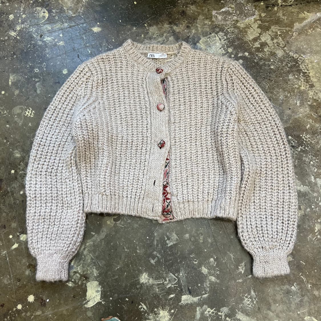 M) ZARA 자라 루즈핏 니트 스웨터 가디건 상품이미지3