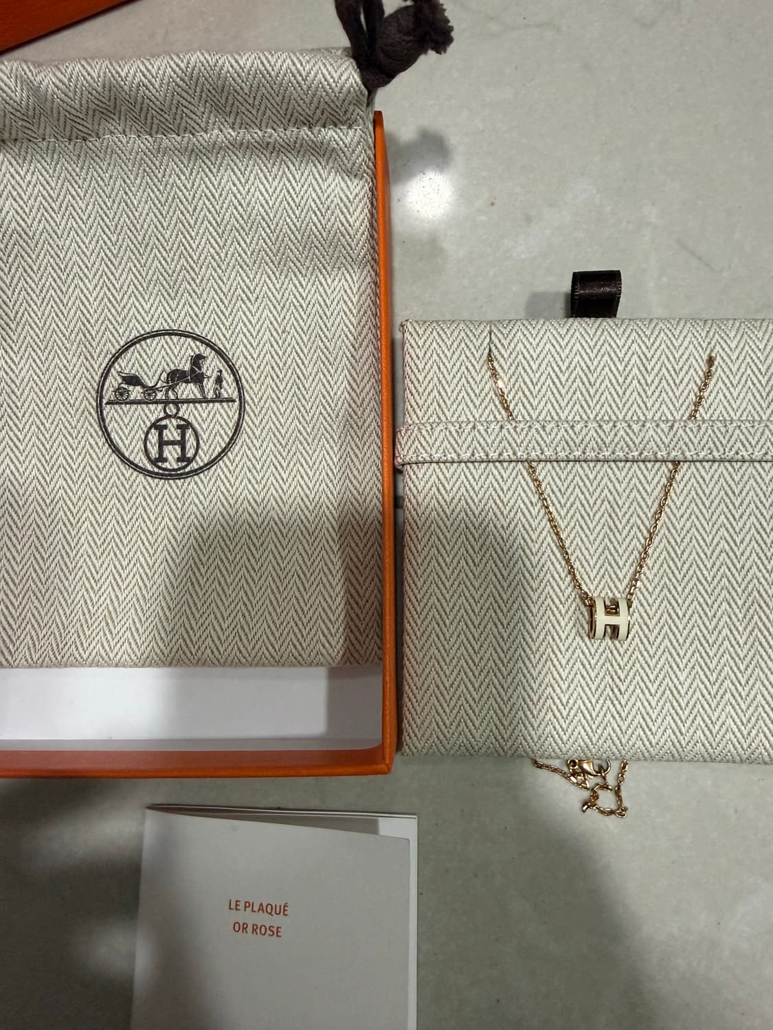 [당일출고,풀박스] 에르메스 미니 팝아슈 목걸이 로즈골드 상품이미지2