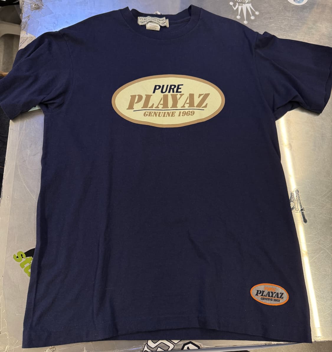 PURE PLAYAZ PRODUCT USA 네이비 반팔티 L 상품이미지2