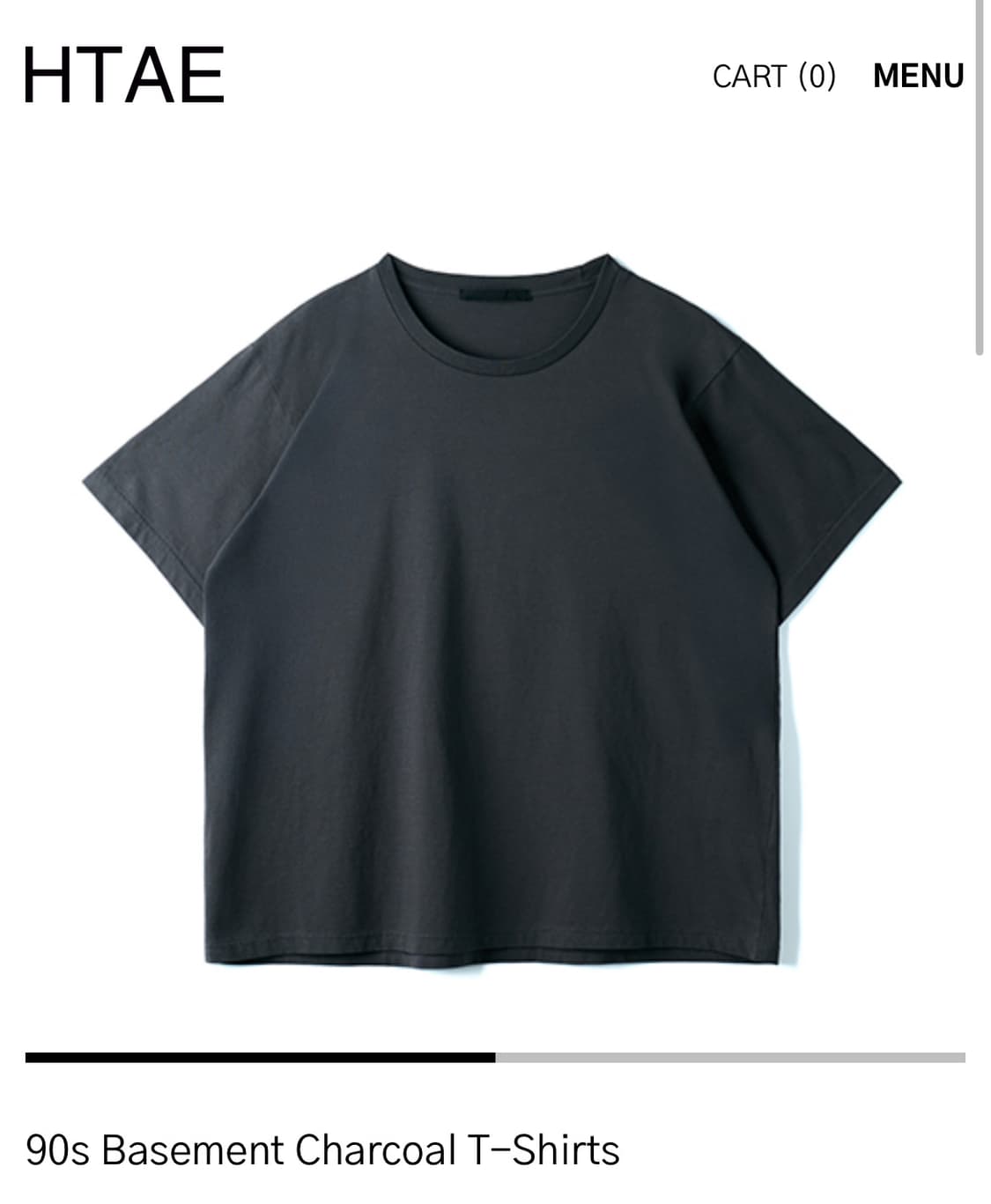 Htae 90s Basement Charcoal T-Shirts 상품이미지1