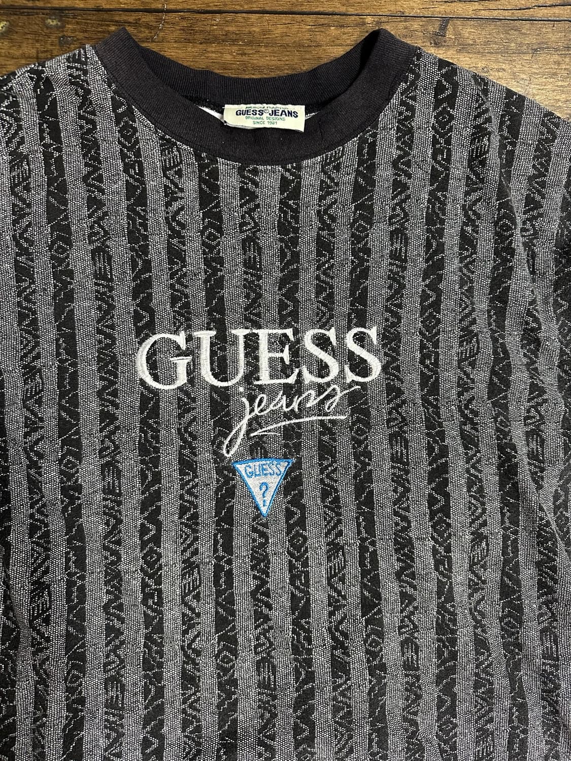 게스 진스 GUESS JEANS 90s 빈티지 자카드 빅로고 XL 상품이미지3