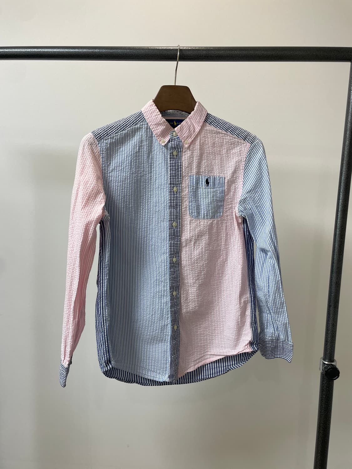 (보이즈 XL) 폴로 랄프로렌 스트라이프 포켓 시어서커 셔츠 상품이미지1