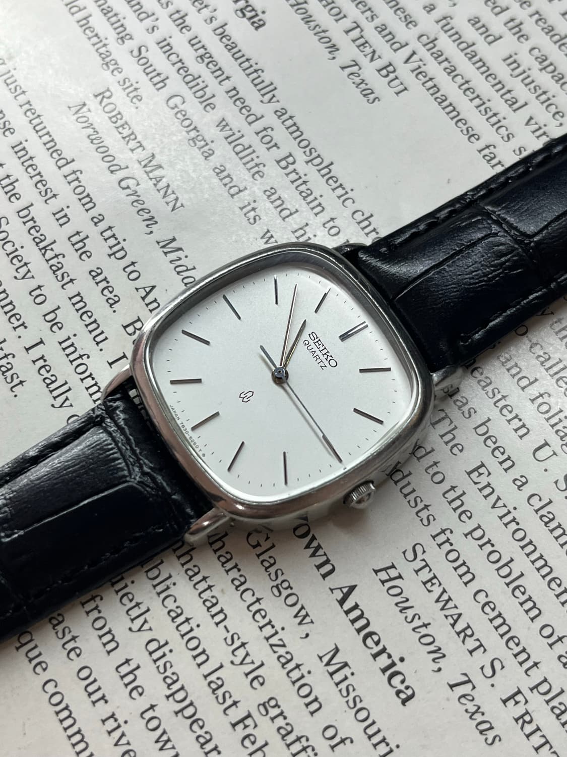 SEIKO 3핸즈 스퀘어 쿼츠 상품이미지2