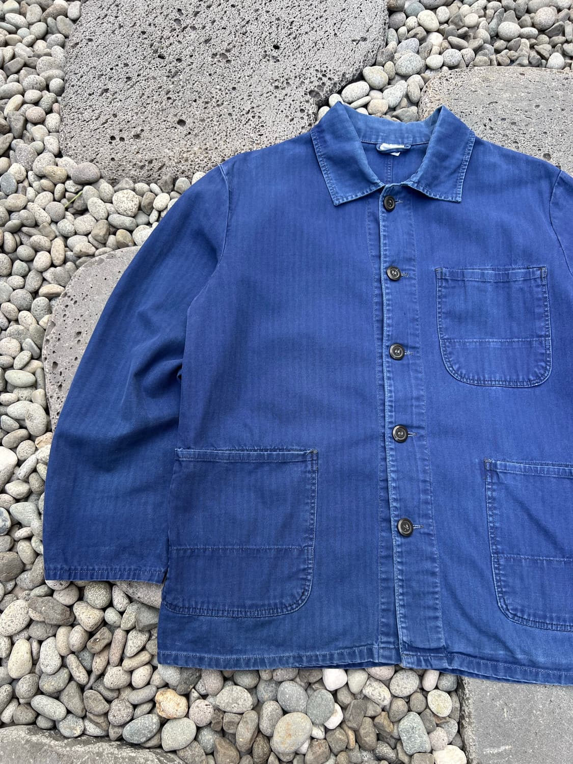 OLD VINTAGE HBT WASHING BLUE 프렌치워크자켓 상품이미지6