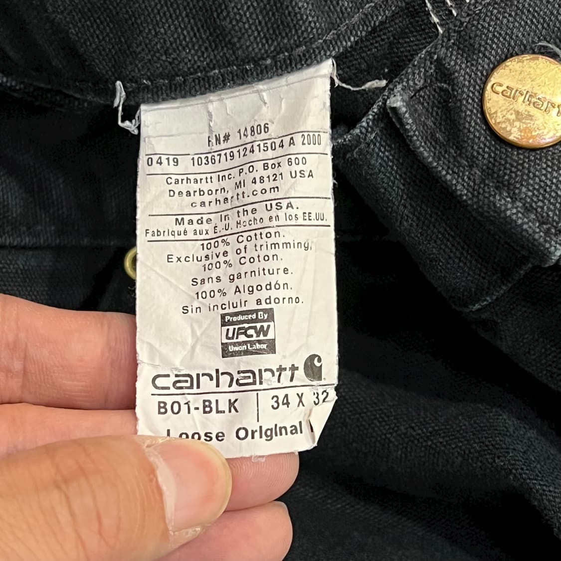  USA 칼하트 b01 더블니 팬츠 y13345 상품이미지7
