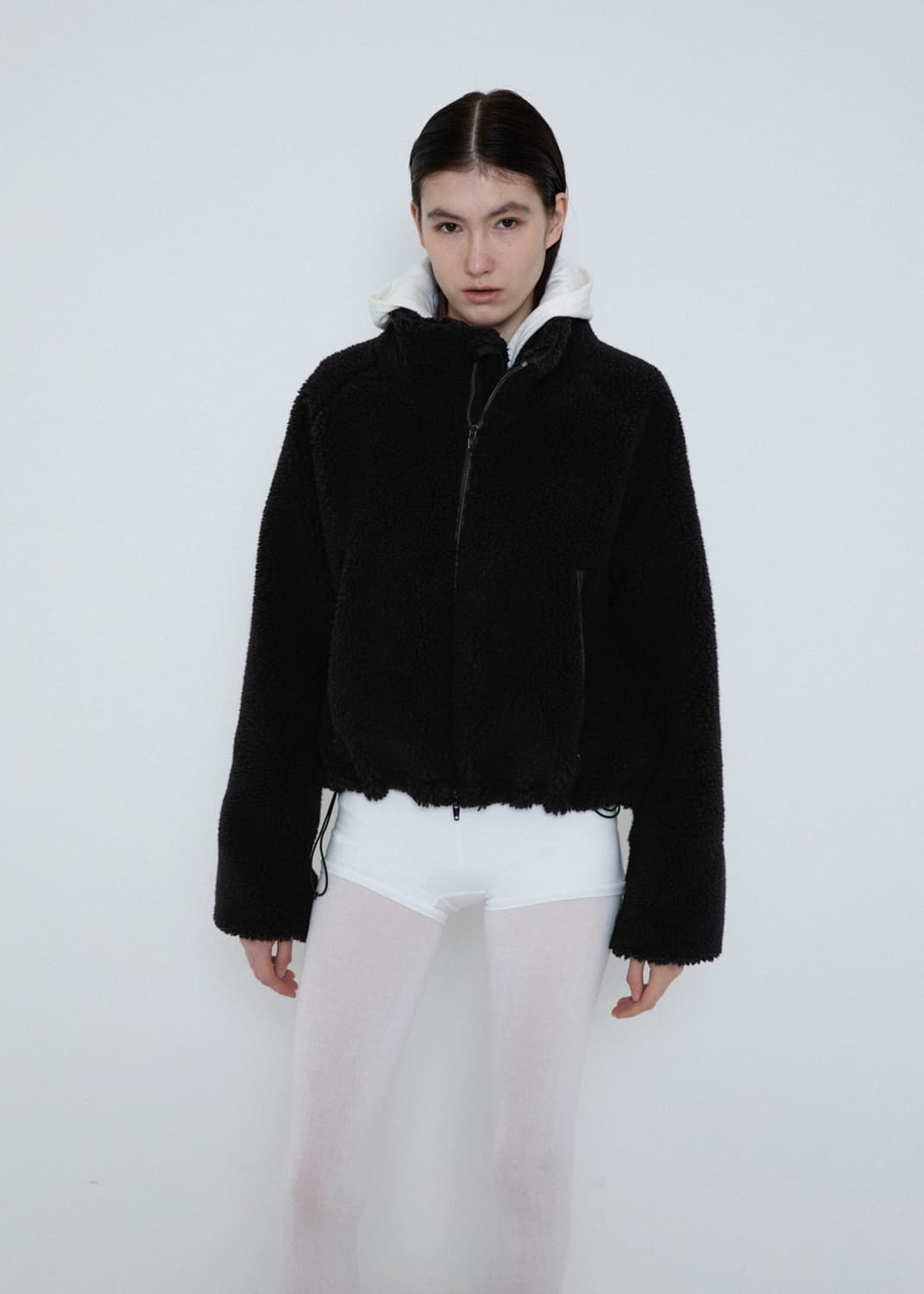 Innir 이니어 울 블렌디드 파일 플리스자켓 숏 상품이미지1