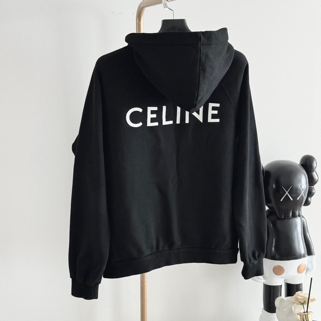 [새상품급/L] 셀린느 백로고 후드 블랙 여성 L 상품이미지7