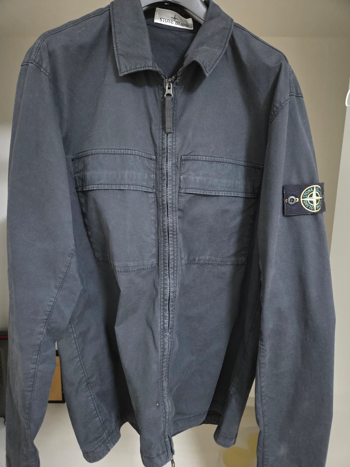 스톤아일랜드 올드이펙트 셔츠 블랙 상품이미지1