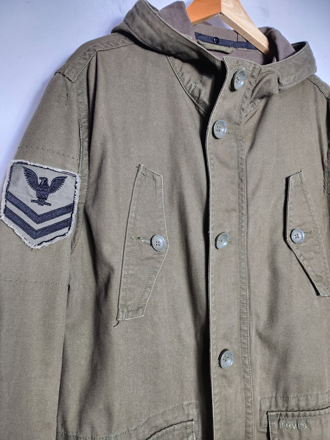 리바이스 밀리터리 후드 야상 자켓 상품이미지2