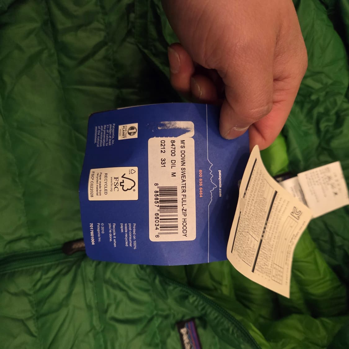 파타고니아 다운스웨터후디m  12년도 택달린 새상품 상품이미지5