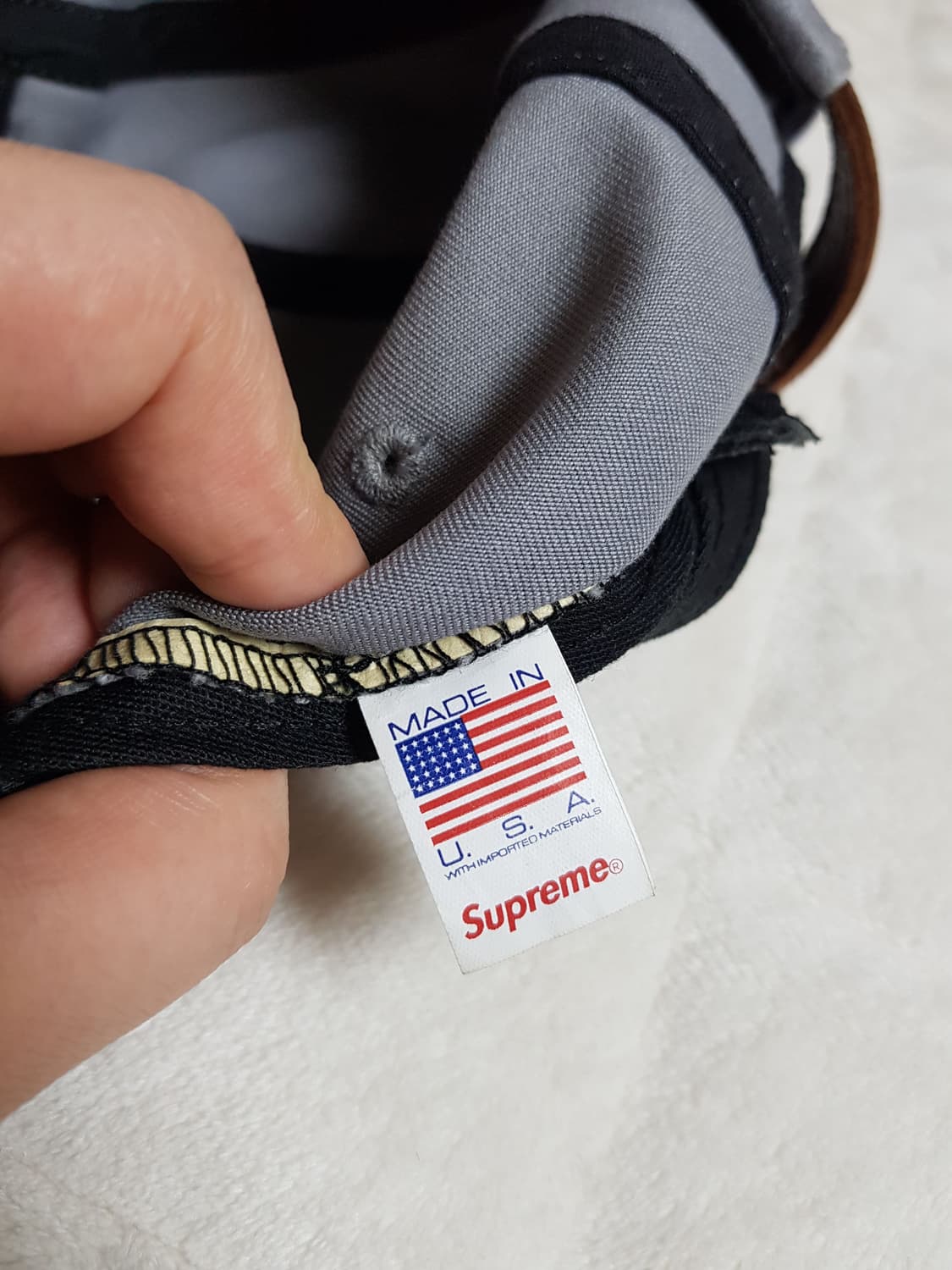 슈프림 워시드 치노 트윌 캠프캡 모자 볼캡 그레이 22SS 상품이미지7