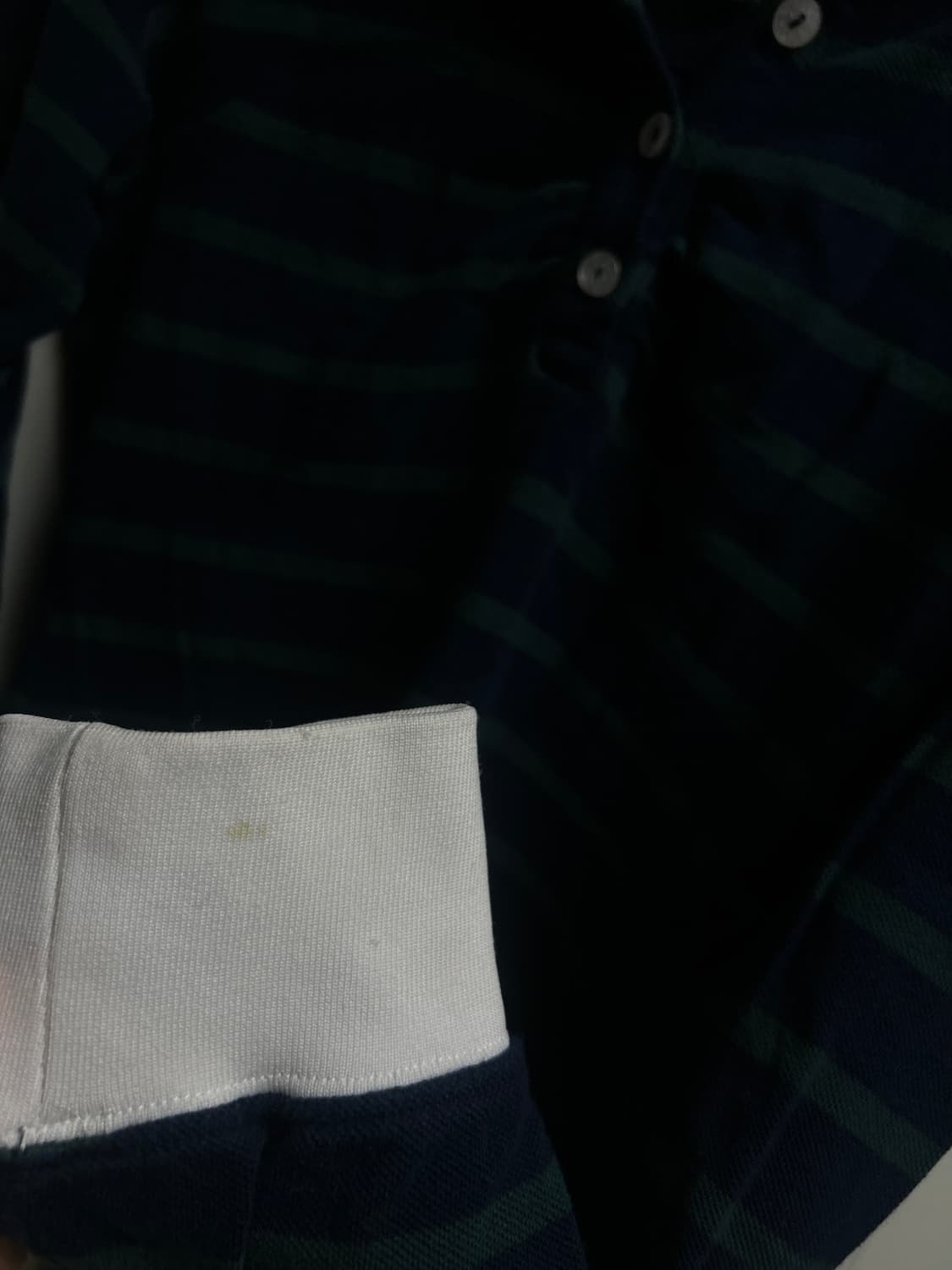 스컬프터 셔링 테니스 셔츠 스트라이프 네이비그린 상품이미지2