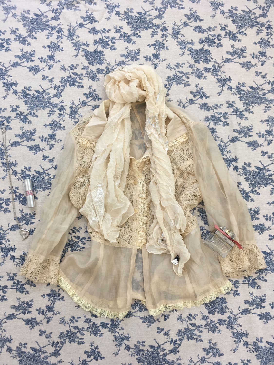 jpn vintage fairy beige lace jacket 상품이미지1