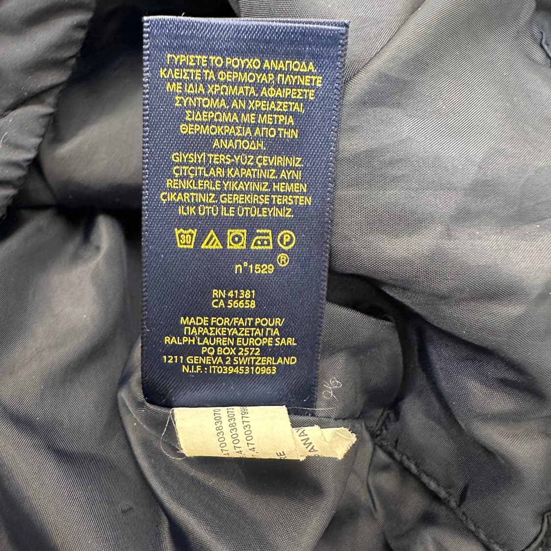 폴로 랄프로렌 네이비 퀼팅 자켓 키즈 상품이미지7