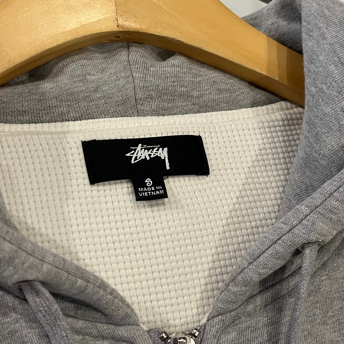 스투시 신형 그레이 후드집업 S 상품이미지3