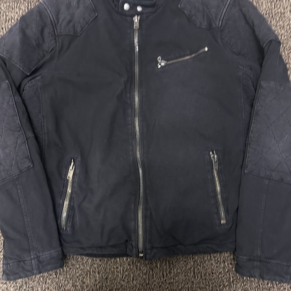 POLO 폴로 랄프로렌 퀄팅 바이커 라이더 자켓 블랙 XL 상품이미지3