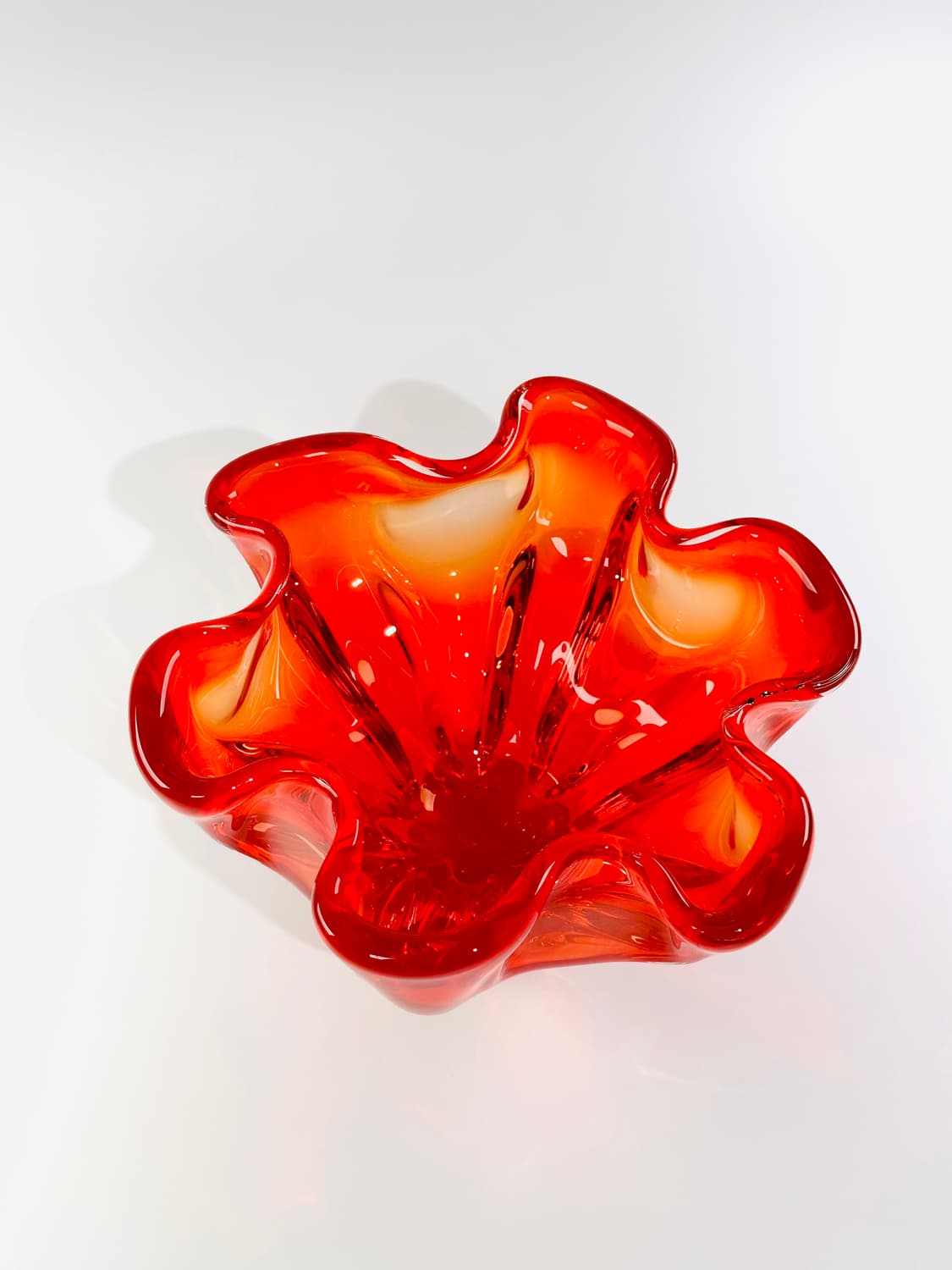 Vintage sanyu artglass handkerchief bowl 상품이미지4