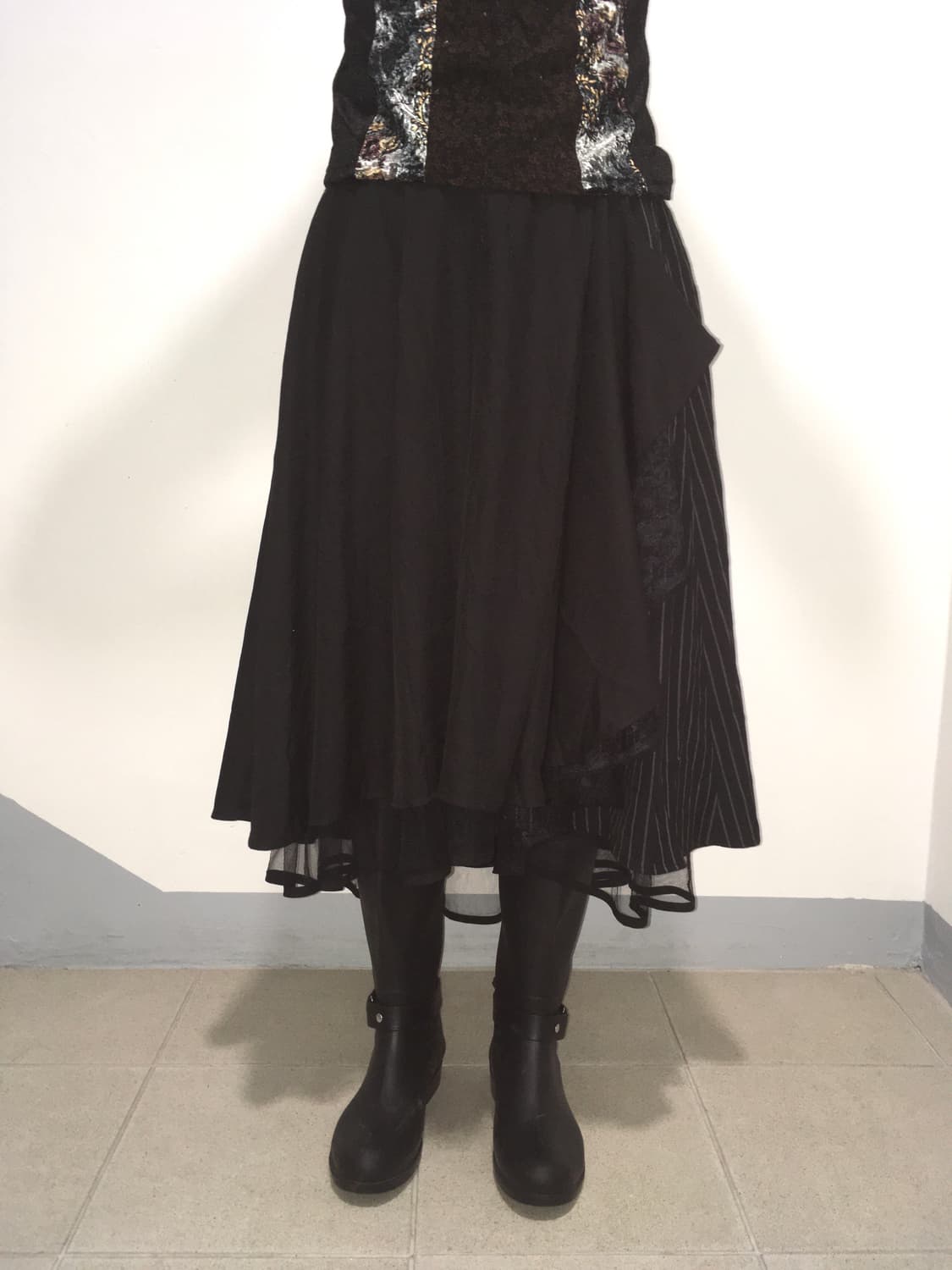 axes femme black antique maxi skirt 상품이미지1