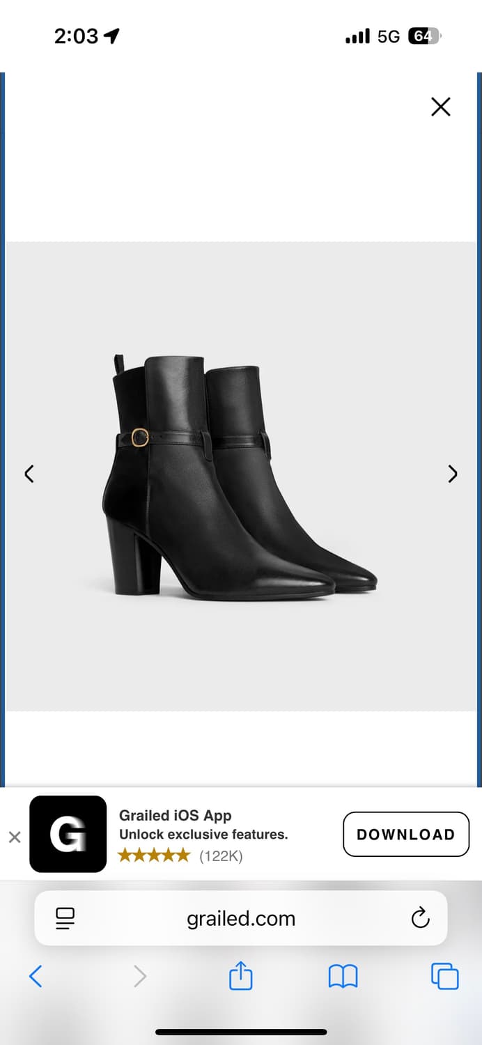 Celine 셀린느 윌턴 조드퍼 90 카프스킨 앵클 부츠 43 사이즈 상품이미지2