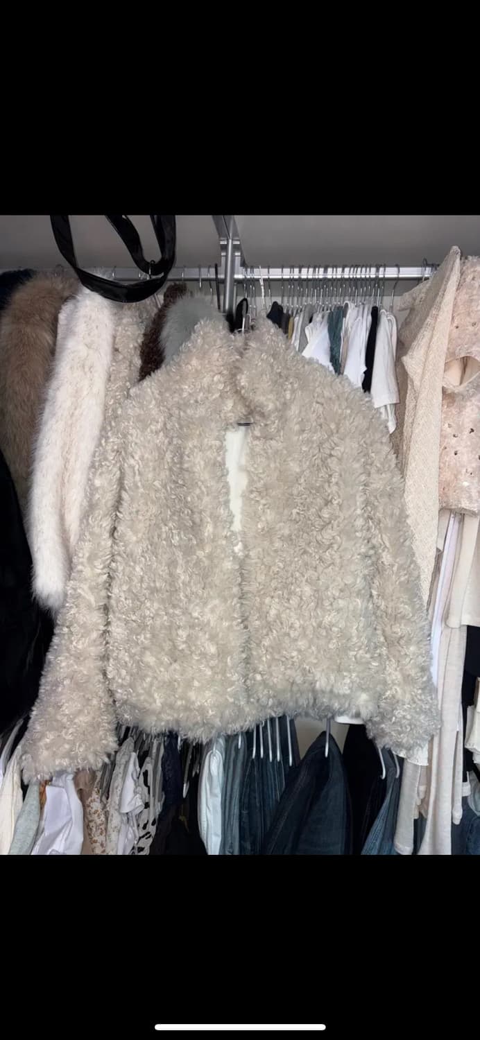 오솔 뽀글이 퍼 자켓 아이보리 상품이미지7