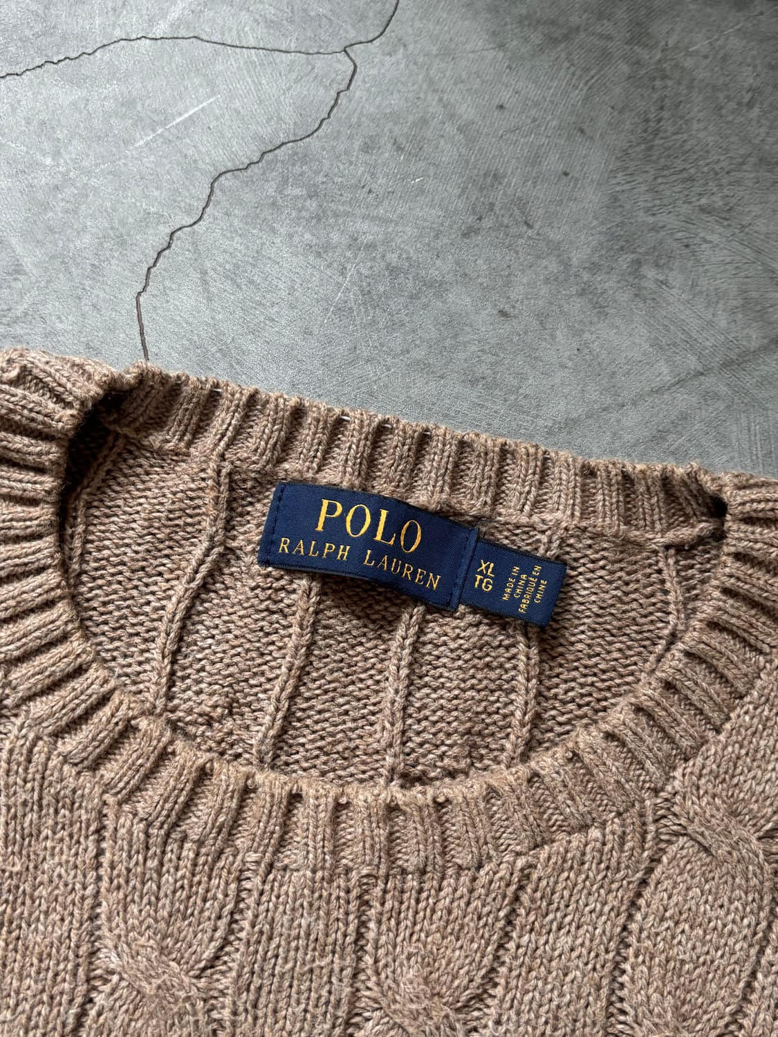 Polo 폴로 랄프로렌 베이지 컬러 케이블 니트 상품이미지3