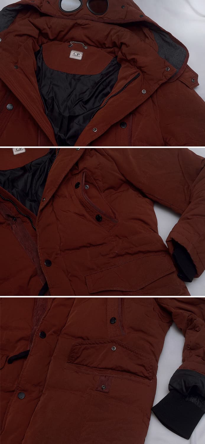 씨피(CP)컴퍼니 고글후드 노르지 다운패딩 레드브릭 (105+) 상품이미지8