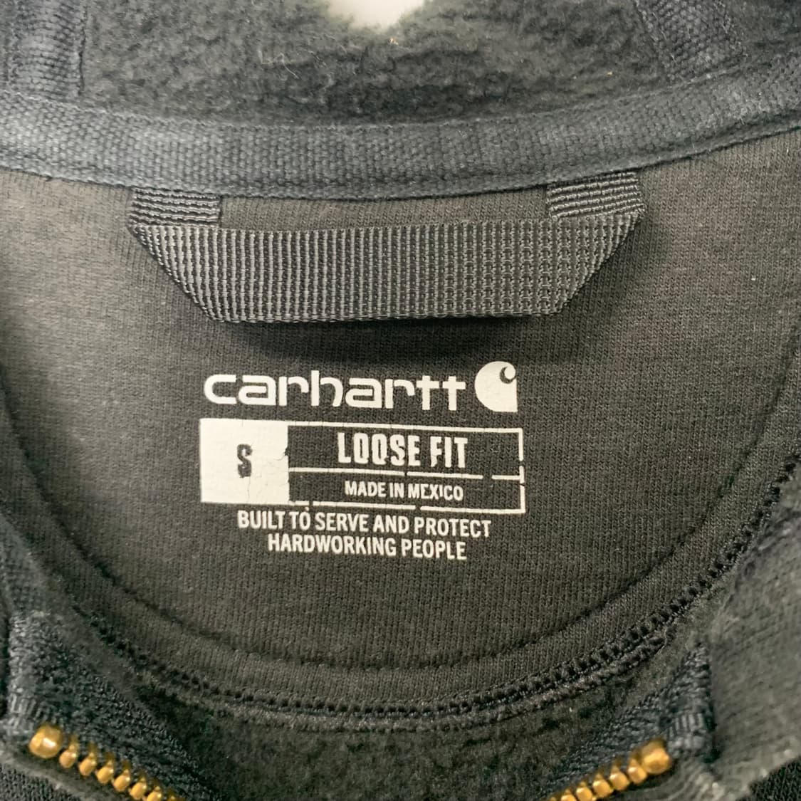 칼하트 로고 블랙 후드집업 상품이미지6