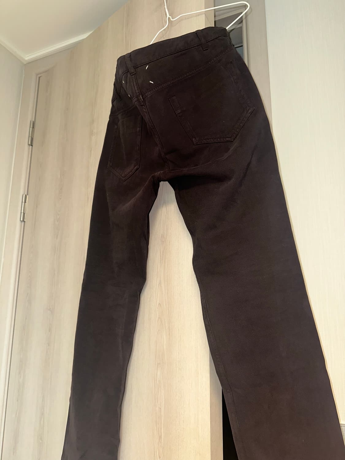 마르지엘라 버건디 캐시미어 코튼 스티치 바지 상품이미지1