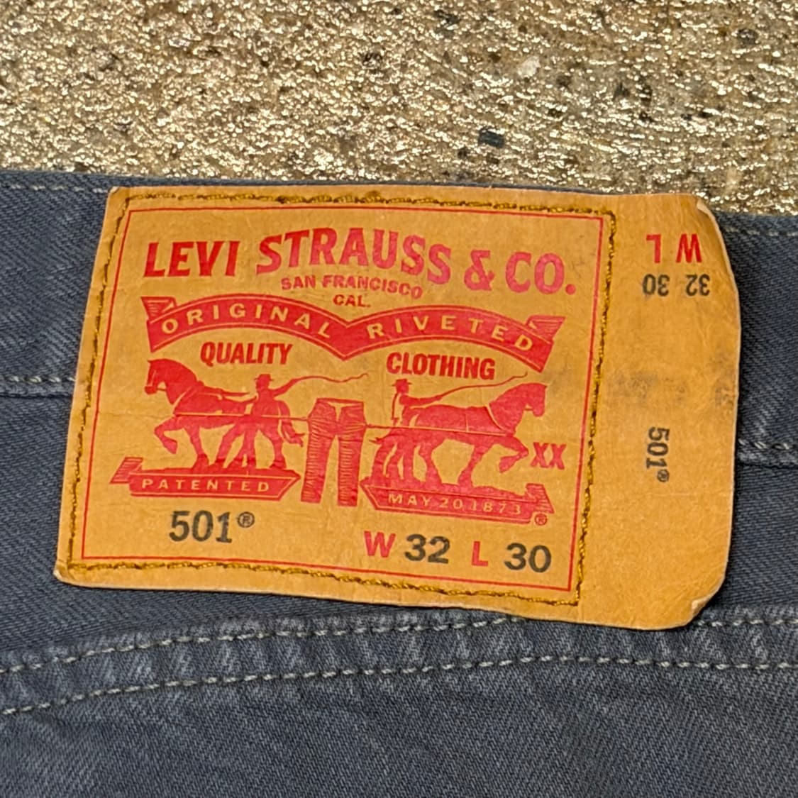 00s 미국 빈티지 리바이스 501 그레이 청바지 상품이미지8
