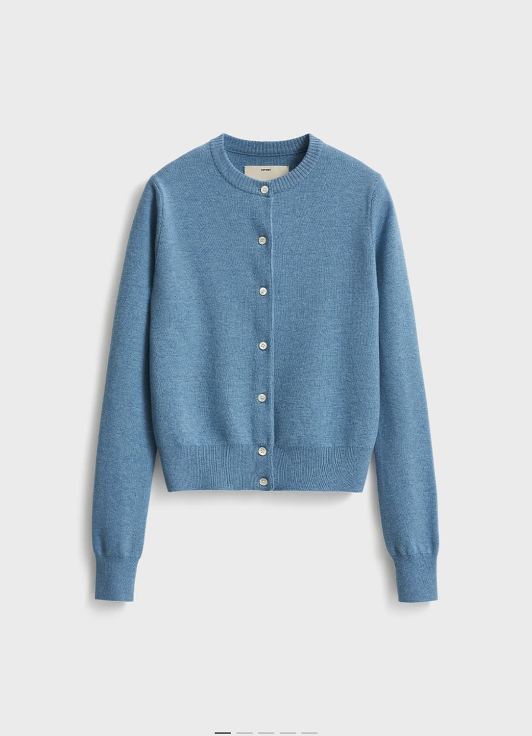 포터리 메리노울 라운드넥 가디건 상품이미지1