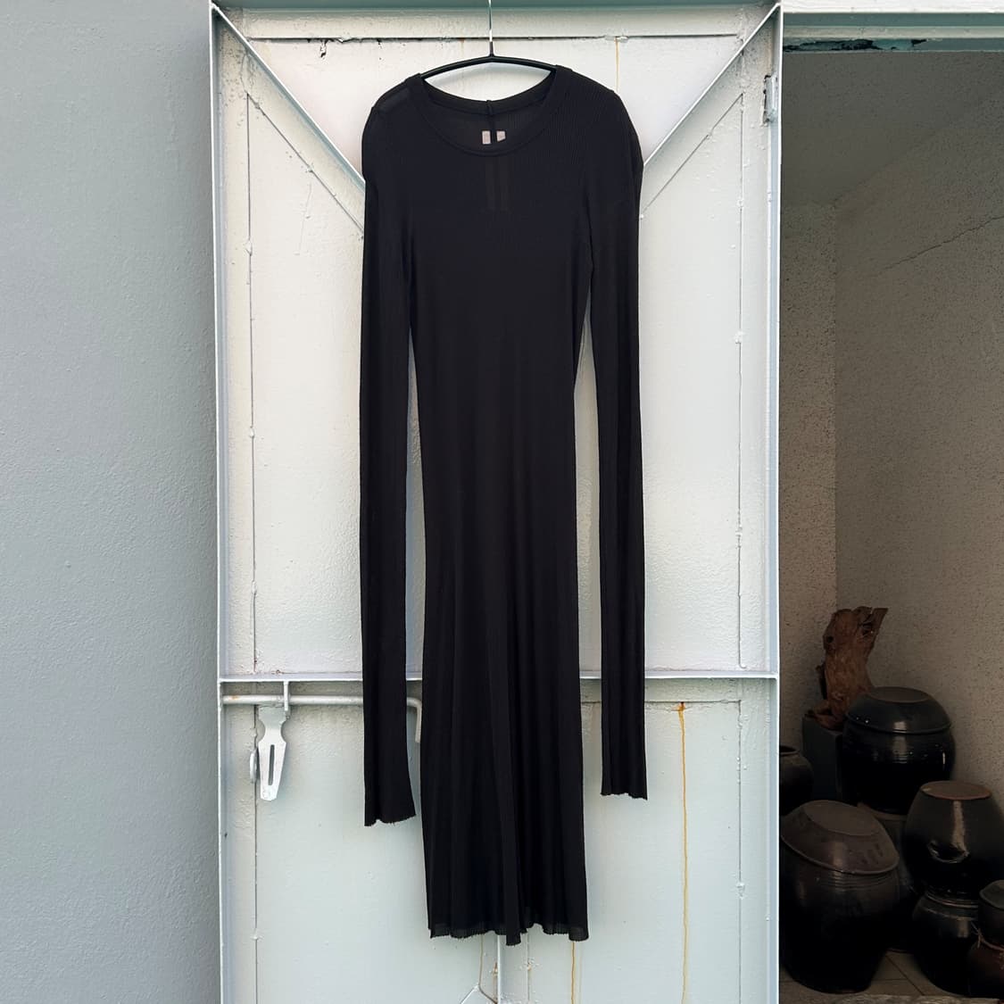 Rick Owens Ribbed Long Sleeve Mini Dress 상품이미지4