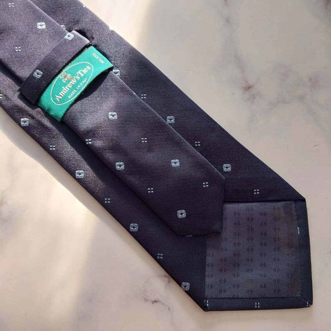 앤드류스타이 실크 네이비 자카드 넥타이 9.5cm A+등급 K1355
 상품이미지8