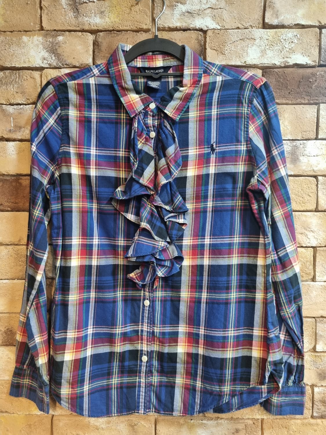 랄프로렌 체크 프릴 셔츠 상품이미지1