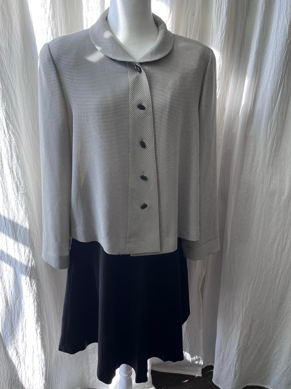 Japanese vintage 하운드 체크 블라우스 상품이미지9