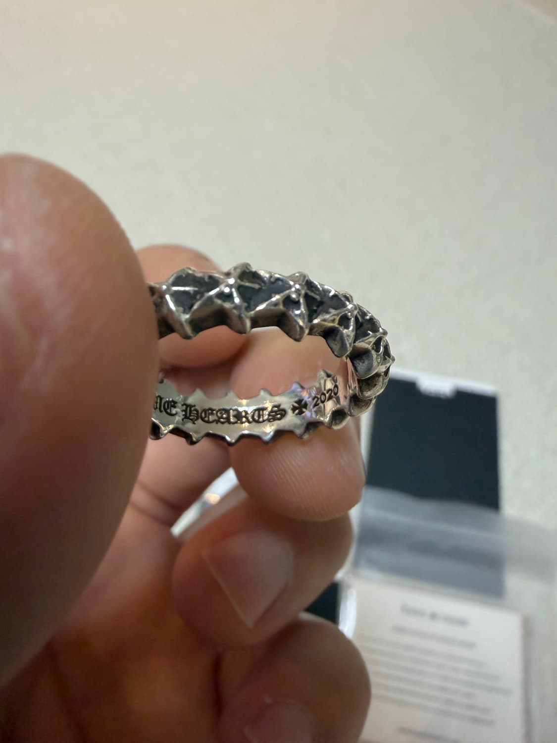 [US9, 한국19호] 크롬하츠 타이니 스타 밴드링 상품이미지4