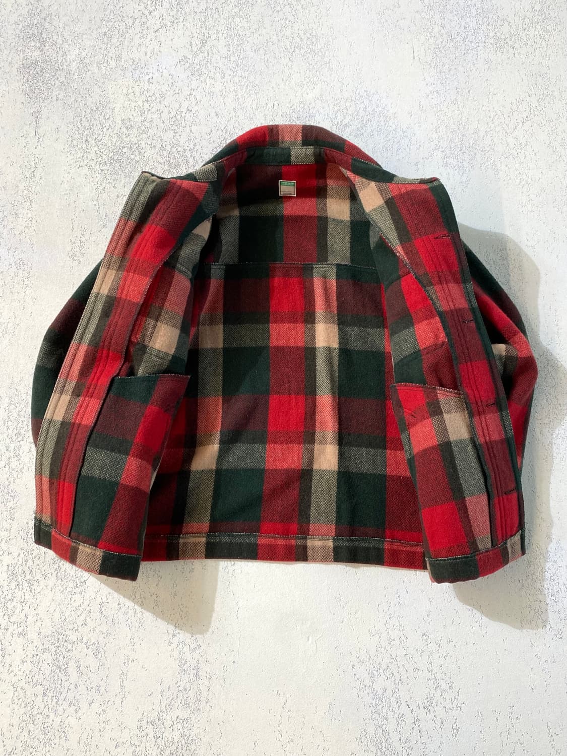 [M] 90s Benetton 베네통 이태리 메이드 울 체크 셔츠자켓 상품이미지4