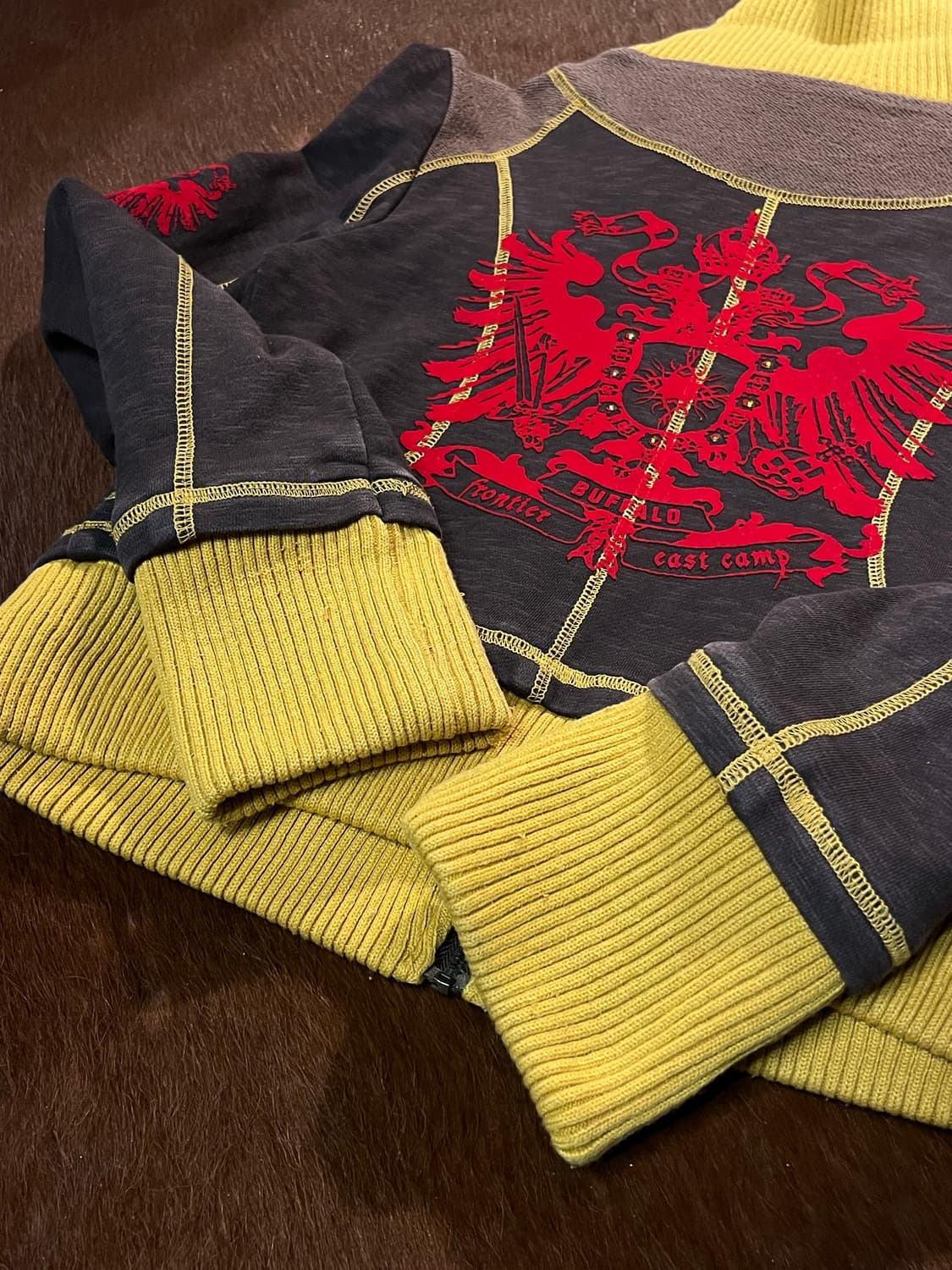 빈티지 하이넥 배색 자켓 상품이미지10