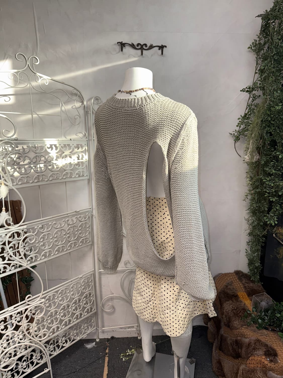 The Open Product cutout knit gray 상품이미지7