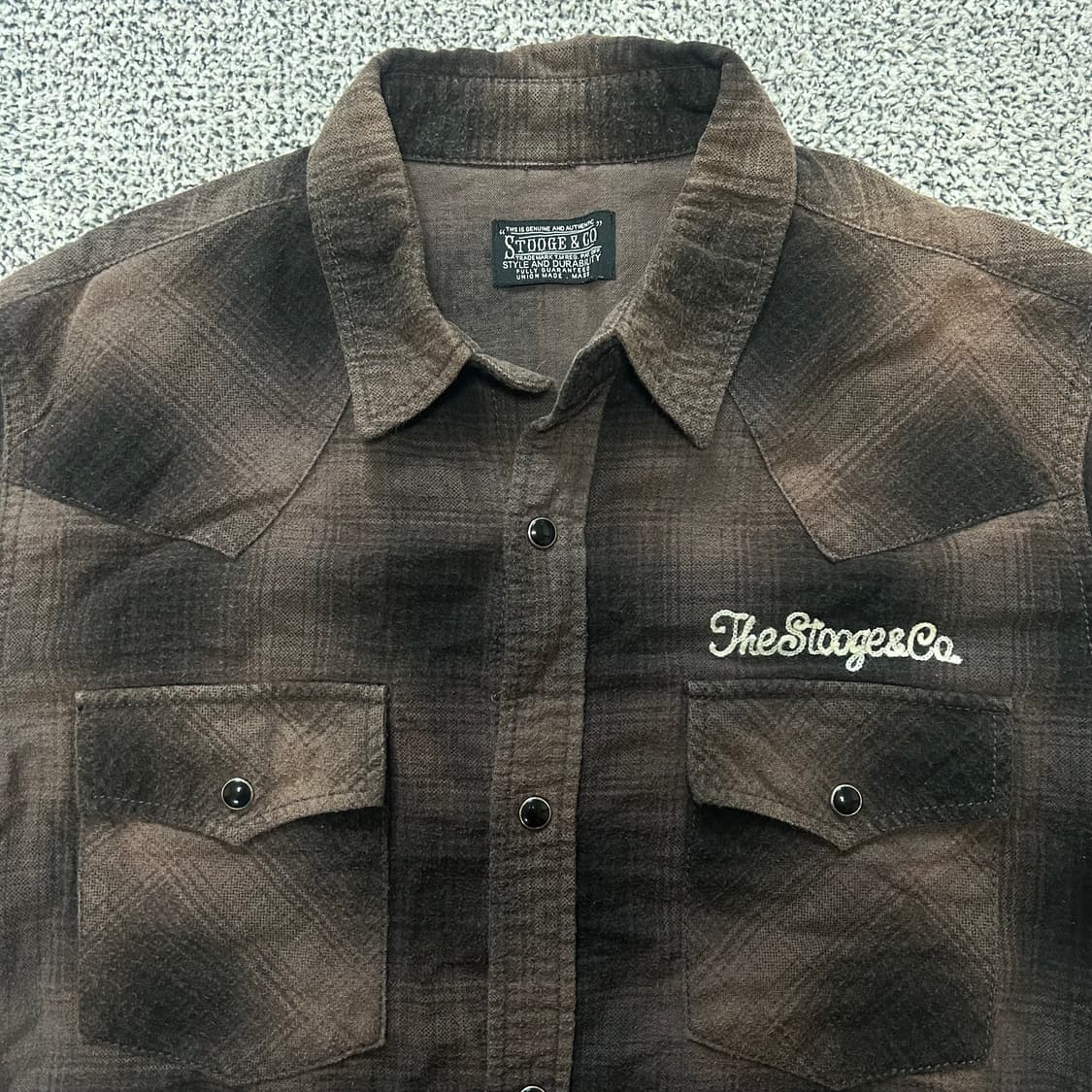 Stooge&Co Western Check Shirt. 상품이미지4