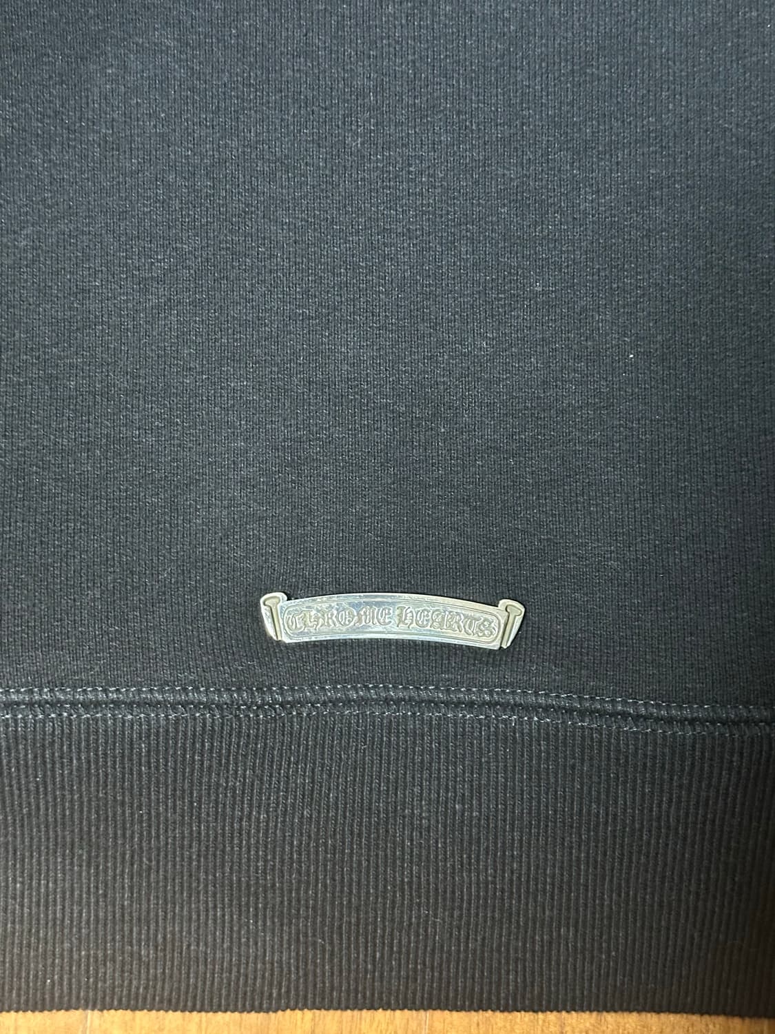 크롬하츠 나일론 세메터리 트리플 크로스 패치 CH 백 로고 후드 블랙 상품이미지5