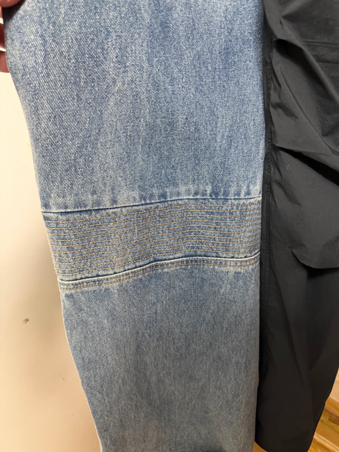 Structured Biker Denim Pants - Deep Blue 상품이미지2