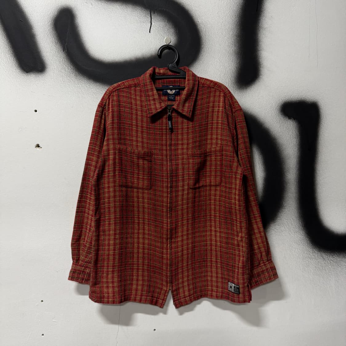 컨버스 더블포켓 타탄 체크 집업 셔츠 자켓 상품이미지1