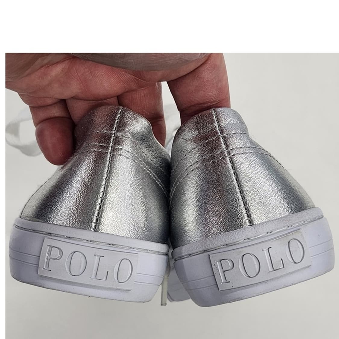 POLO RALPH LAUREN 메탈릭 실버 스니커즈 245 상품이미지6