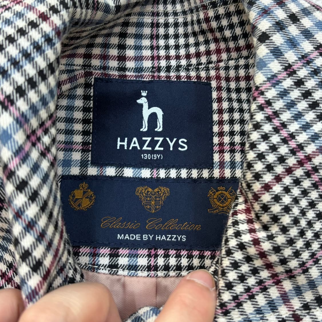 130 헤지스 키즈 체크 트렌치 코트 0423E 상품이미지3