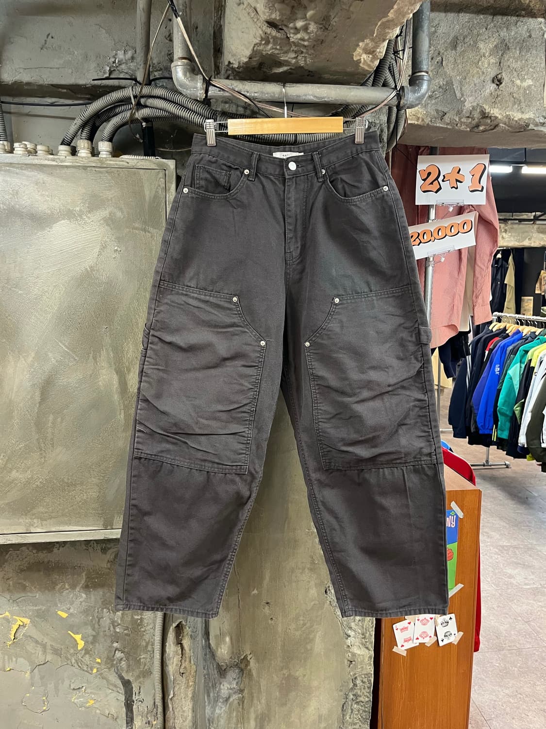 빈티지 자수 워크 팬츠 차콜 M #csz3379 상품이미지2
