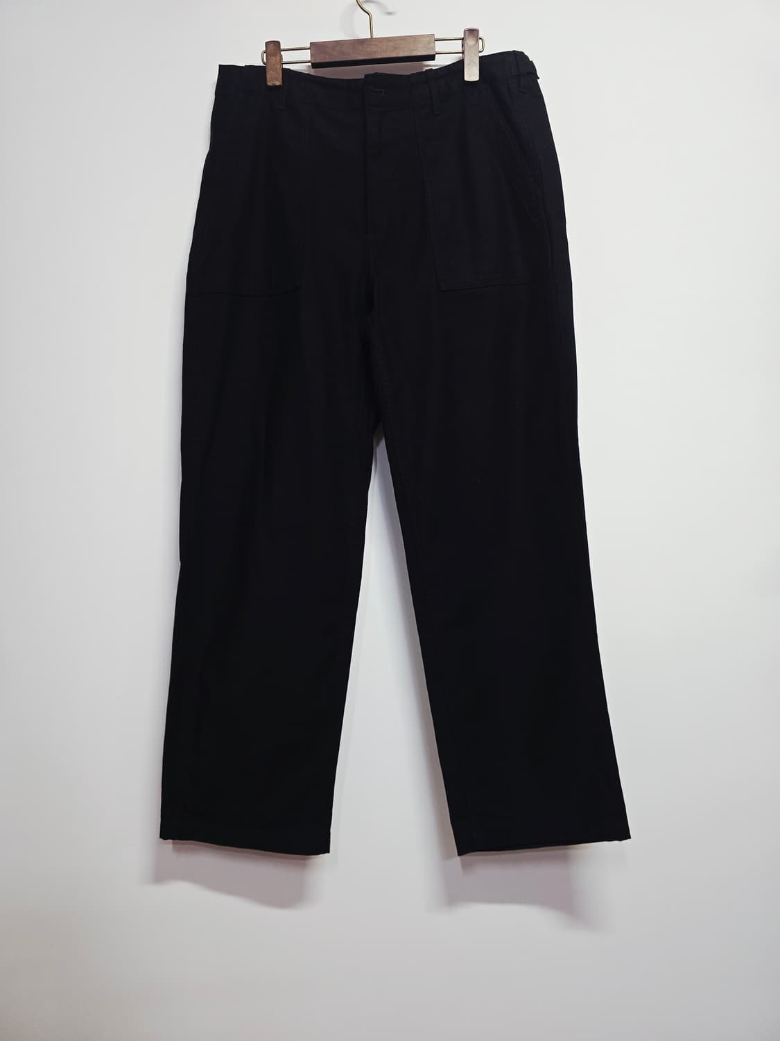 무신사스탠드 블랙 면 와이드 팬츠34 상품이미지1