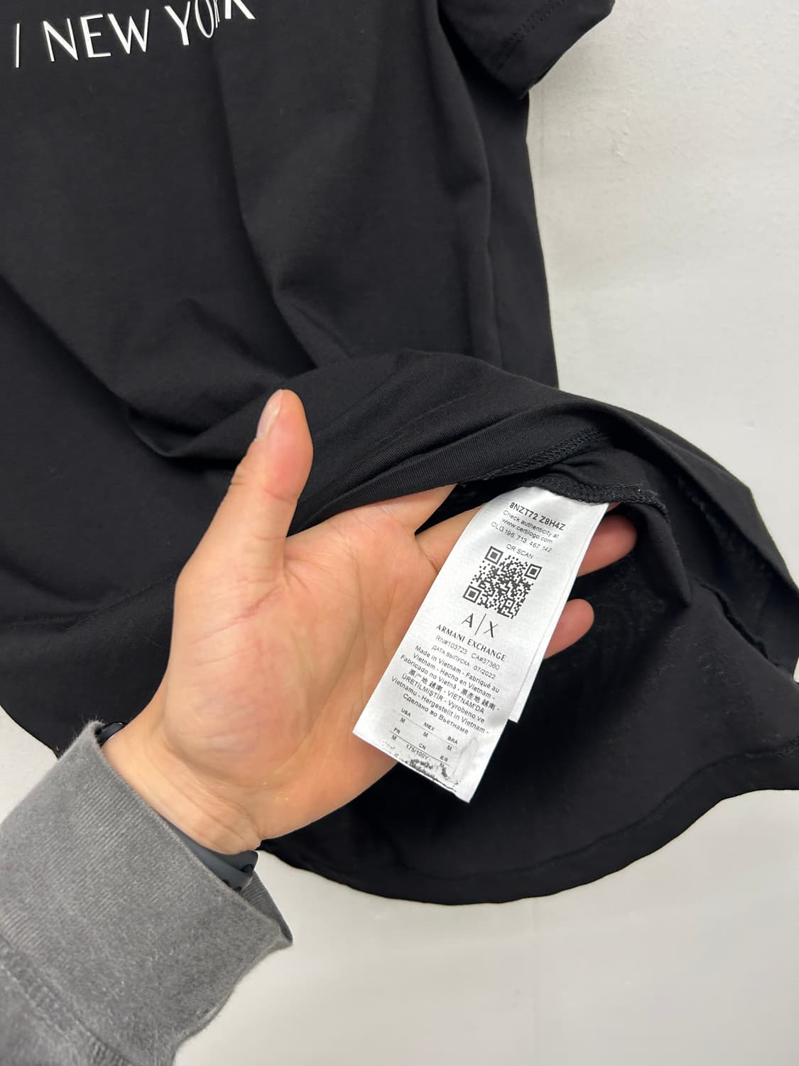 아르마니 익스체인지 블랙 반팔티 상품이미지4